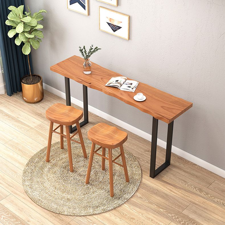 Rectangle Bar Dining Table Contemporary Bar Table with Sled Base Clearhalo 'Bar Furniture' 'Bar Tables' 'bar_tables' 'furn' 'furn_bar_tables' 'Furniture' 'furniture_bar_tables' 'Kitchen & Dining Furniture' 1200x1200_8e275f39-ea6d-4efb-a798-68e90707da83