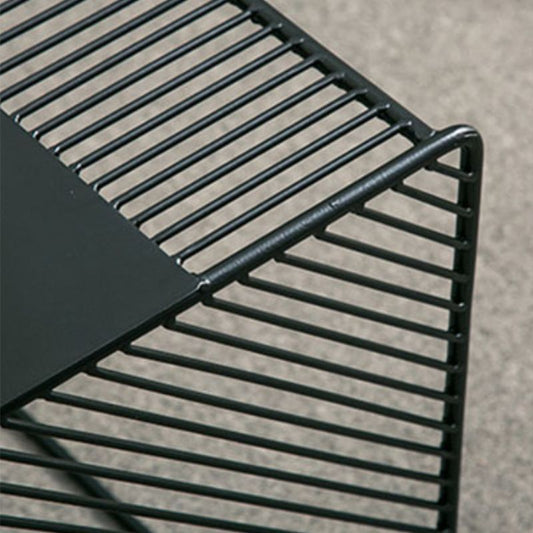 Mesa de cócteles cuadrados de metal de mediados de siglo Juego de mesa de café de 2 piezas