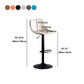 Home Modern Adjustable Height Stool Matte Finish Leather Barstool Clearhalo 'Bar Furniture' 'Bar Stools' 'bar_stools' 'furn' 'furn_bar_stools' 'Furniture' 'furniture_bar_stools' 'Kitchen & Dining Furniture' 1200x1200_8e2918d3-20b8-45ae-8c4d-5bbe727b290b