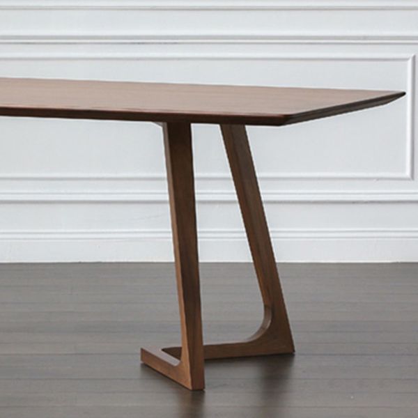 Home Rectangle Fixed Table Industrial Solid Wood Double Pedestal Dining Desk Clearhalo 'Dining Tables & Seating' 'Dining Tables' 'dining_table' 'furn' 'furn_dining_table' 'Furniture' 'Kitchen & Dining Furniture' 1200x1200_8e2a2837-454f-4cb9-b34b-38a1900e0ebe