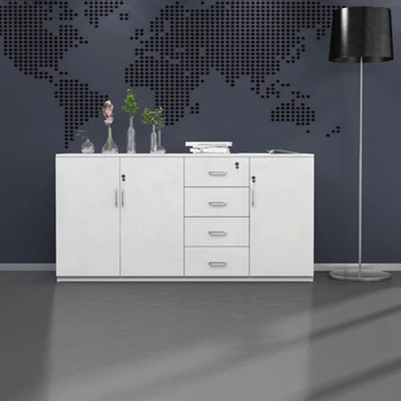 Archivo de archivos laterales de madera Archivo contemporáneo con almacenamiento