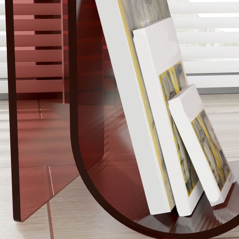 Modern Acrylic End Slide Table Round Corner Table with Storage