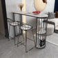 Glam Style 41.3"H Bar Table Marble White Top Specialty Bistro Table with Shelves Clearhalo 'Bar Furniture' 'Bar Tables' 'bar_tables' 'furn' 'furn_bar_tables' 'Furniture' 'furniture_bar_tables' 'Kitchen & Dining Furniture' 'kitchen&dining_furn' 'kitchen' 1200x1200_8e2b5528-92d9-4bbb-86d9-d70a5823d035