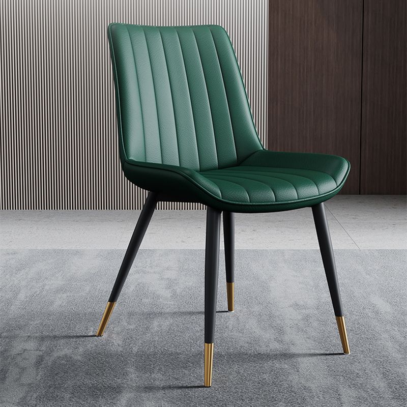 Home Scandinavian Arm Chair Upholstered Solid Back Metal Dining Room Chair Clearhalo ' kitchen&dining_furn' 'Dining Chairs' 'Dining Tables & Seating' 'dining_chair' 'furn' 'furn_dining_chair' 'Furniture' 'furniture_dining_chair' 'Kitchen & Dining Furniture' 'kitchen' 1200x1200_8e2b805b-d4d1-47f9-8876-76c5c122412f