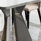 Glam Furniture Rectangle Stone Dining Room Table for Kitchen Clearhalo 'Dining Tables & Seating' 'Dining Tables' 'dining_table' 'furn' 'furn_dining_table' 'Furniture' 'Kitchen & Dining Furniture' 1200x1200_8e2cecda-d14d-4a23-92ee-57bee3bd0786