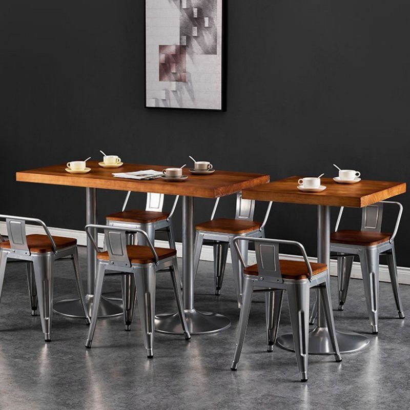 Industrial Dining Set 1/2/3/5 Pcs Kitchen Table and Chairs with Metal Frame Clearhalo 'Dining Room Sets' 'Dining Tables & Seating' 'dining_room_set' 'furn' 'furn_dining_room_set' 'Furniture' 'Kitchen & Dining Furniture' 1200x1200_8e2cf4c5-ae22-409d-aa1c-5604f2784bbf
