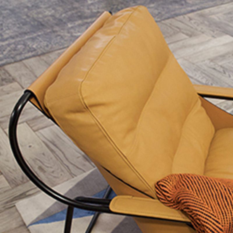 Fixed Back Lounge Chair Fabric Seat Sloped Arms Chair with Black Legs Clearhalo 'Accent Chairs' 'accent_chairs' 'Chairs & Seating' 'furn' 'furn_accent_chairs' 'Furniture' 'Living Room Furniture' 1200x1200_8e2e15c0-d2e0-42cf-b66b-92555f599ca0