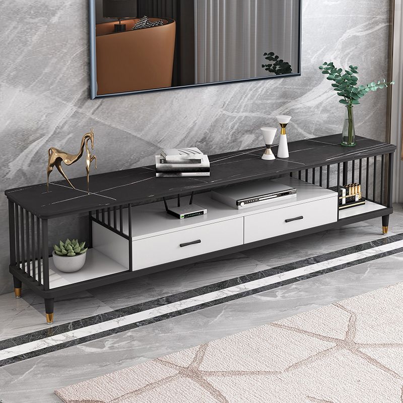 Italiaans rockboard tv -kast modern eenvoudige kleine familie woonkamer marmeren tv -standaard
