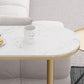 White Rectangle Bar Table Contemporary Bar Table with Sled Base Clearhalo 'Bar Furniture' 'Bar Tables' 'bar_tables' 'furn' 'furn_bar_tables' 'Furniture' 'furniture_bar_tables' 'Kitchen & Dining Furniture' 1200x1200_8e300f02-ca7a-406f-96a5-61e29d4022ec
