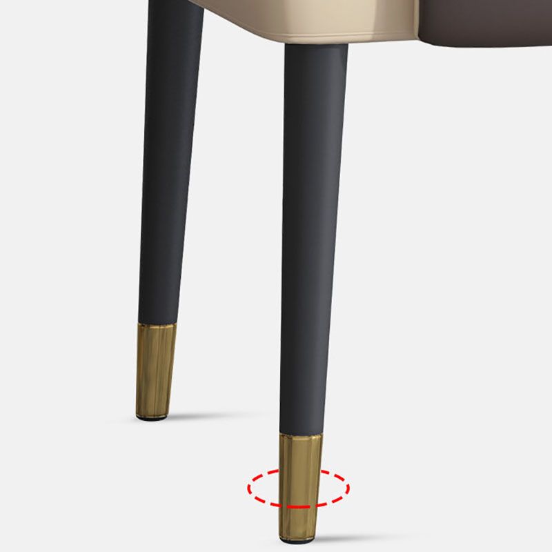 Scandinavian Style Solid Back Arm Chairs Leather Dining Chairs with Wooden Legs Clearhalo ' kitchen&dining_furn' 'Dining Chairs' 'Dining Tables & Seating' 'dining_chair' 'furn' 'furn_dining_chair' 'Furniture' 'furniture_dining_chair' 'Kitchen & Dining Furniture' 'kitchen' 1200x1200_8e30fdbc-7f7d-4b7e-9ab3-b64260b9a6c7