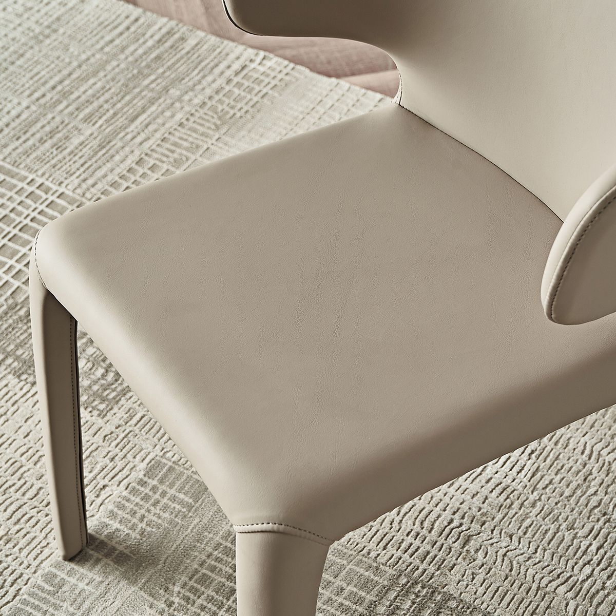 Modern Faux Leather Dining Chair Wingback Side Chair for Home Use Clearhalo ' kitchen&dining_furn' 'Dining Chairs' 'Dining Tables & Seating' 'dining_chair' 'furn' 'furn_dining_chair' 'Furniture' 'furniture_dining_chair' 'Kitchen & Dining Furniture' 'kitchen' 1200x1200_8e314194-e00d-4b33-9ce9-160b003455c9