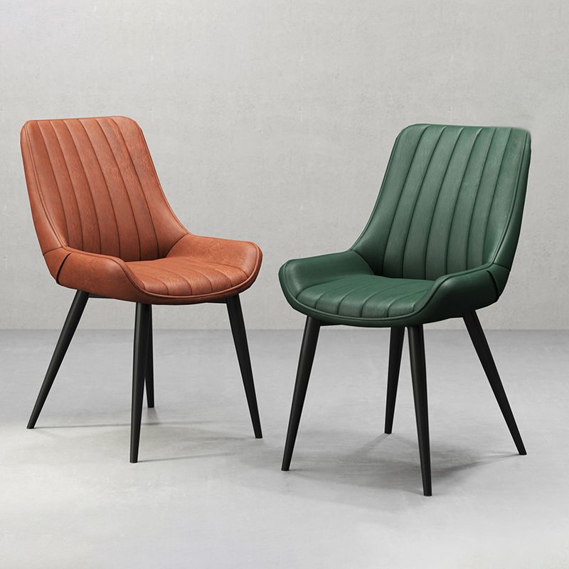 Modern Style Upholstered Armless Dining Chairs Solid Back Side Chairs for Home Use Clearhalo ' kitchen&dining_furn' 'Dining Chairs' 'Dining Tables & Seating' 'dining_chair' 'furn' 'furn_dining_chair' 'Furniture' 'furniture_dining_chair' 'Kitchen & Dining Furniture' 'kitchen' 1200x1200_8e326102-8a90-42d6-b11e-0e51fd706caa