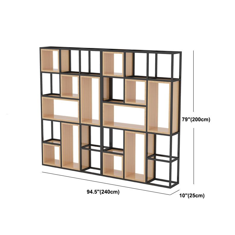 Libreria di scaffali geometrici libreria in metallo contemporaneo per ufficio