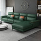 Contemporary Faux Leather Stationary Living Room Cushions Sofa Chaise