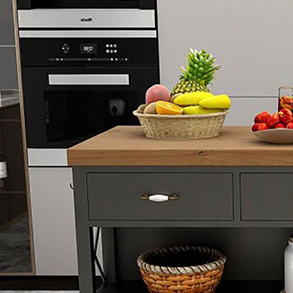 Modern de la isla de cocina de la cocina de 3 cajones mesa de la isla de cocina con ruedas