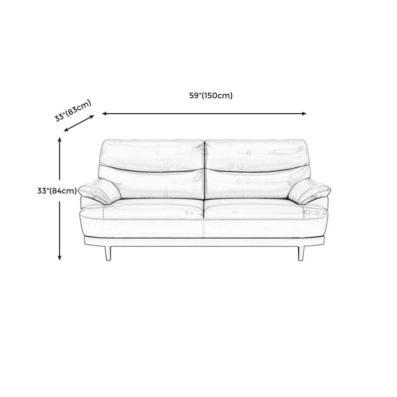 Vlekbestendig lederen kussen bovenste arm koekje back settee bank
