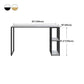 White Counter Table with Rectangle Table Top Double Pedestal Table - 41.3" H Clearhalo 'Bar Furniture' 'Bar Tables' 'bar_tables' 'furn' 'furn_bar_tables' 'Furniture' 'furniture_bar_tables' 'Kitchen & Dining Furniture' 1200x1200_8e351dc0-af52-4dc8-94b7-319108b4d140