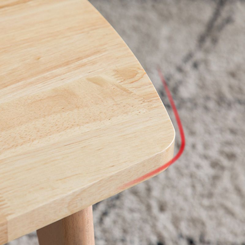 Moderne stijl 4 poten Basis Solid Color Round/Square houten salontafel voor appartement