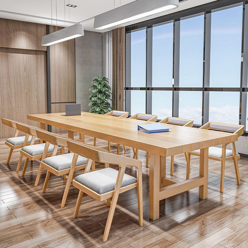 Scrivania per ufficio in legno naturale naturale contemporaneo scrivania di base in legno per ufficio a casa