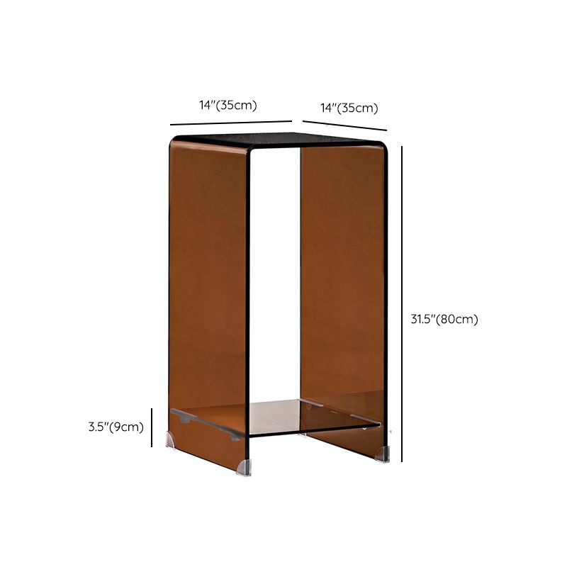 Mesa de esquina de vidrio moderna mesa de extremo redonda para sala de estar para sala de estar