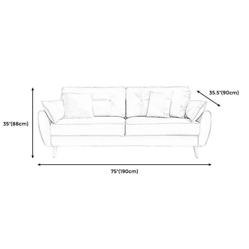 Tufted Back Flared Arm Contemporary Sofa for Living Room and Apartment Clearhalo 'furn' 'furn_sofas' 'Furniture' 'furniture_sofas' 'kitchen' 'kitchen_sofas' 'Living Room Furniture' 'Sofa' 'sofas' 1200x1200_8e3a7f4d-8466-42f9-b404-e3d4dce6afdd