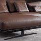 Mid-Century Modern Square Arm Sofa and Chaise Genuine Leather Sectional for Living Room Clearhalo 'furn' 'furn_sectionals' 'Furniture' 'furniture_sectionals' 'kitchen' 'kitchen_sectionals' 'Living Room Furniture' 'Sectionals' 1200x1200_8e3af5bf-8d38-4756-8dcf-6296e6ea3b02