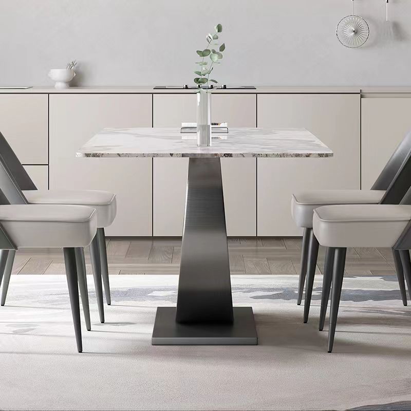 Designer Style Sintered Stone Dining Set Rectangle 1/4/5/7 Pieces Dining Table Set Clearhalo 'Dining Room Sets' 'Dining Tables & Seating' 'dining_room_set' 'furn' 'furn_dining_room_set' 'Furniture' 'furniture_dining_room_set' 'Kitchen & Dining Furniture' 1200x1200_8e3b4899-cc03-4c49-8645-bd4b591b1e9a