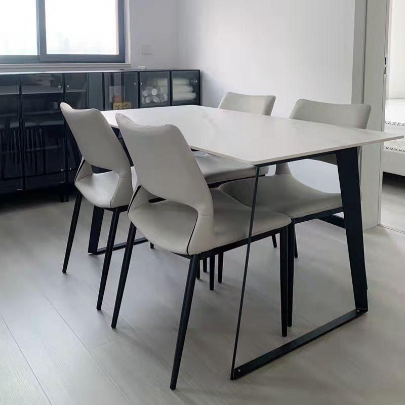 Armless Dining Chairs Contemporary Open Back Dining Side Upholstered Furniture Clearhalo 'Dining Chairs' 'Dining Tables & Seating' 'dining_chair' 'furn' 'furn_dining_chair' 'Furniture' 'Kitchen & Dining Furniture' 1200x1200_8e3baea7-95c5-45c3-bcc1-970a8b038b9f