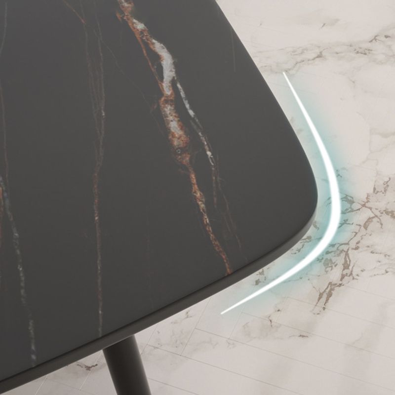 Modern Style Sintered Stone Dining Table with Standard Height Table and 4 Legs Base for Home Use Clearhalo 'Dining Room Sets' 'Dining Tables & Seating' 'dining_room_set' 'Furniture' 'furniture_dining_room_set' 'Kitchen & Dining Furniture' 'kitchen&dining_furn' 'kitchen' 1200x1200_8e3dc604-5d00-4ce0-ac1a-c0d1f8829ab6