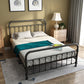 Industrial Iron Bed with Rectangle Headboard and Metal Legs in Black Clearhalo 'Bedroom Furniture' 'Beds' 'furn' 'furn_beds' 'Furniture' 1200x1200_8e3f469b-da46-421f-916e-091bab28147d