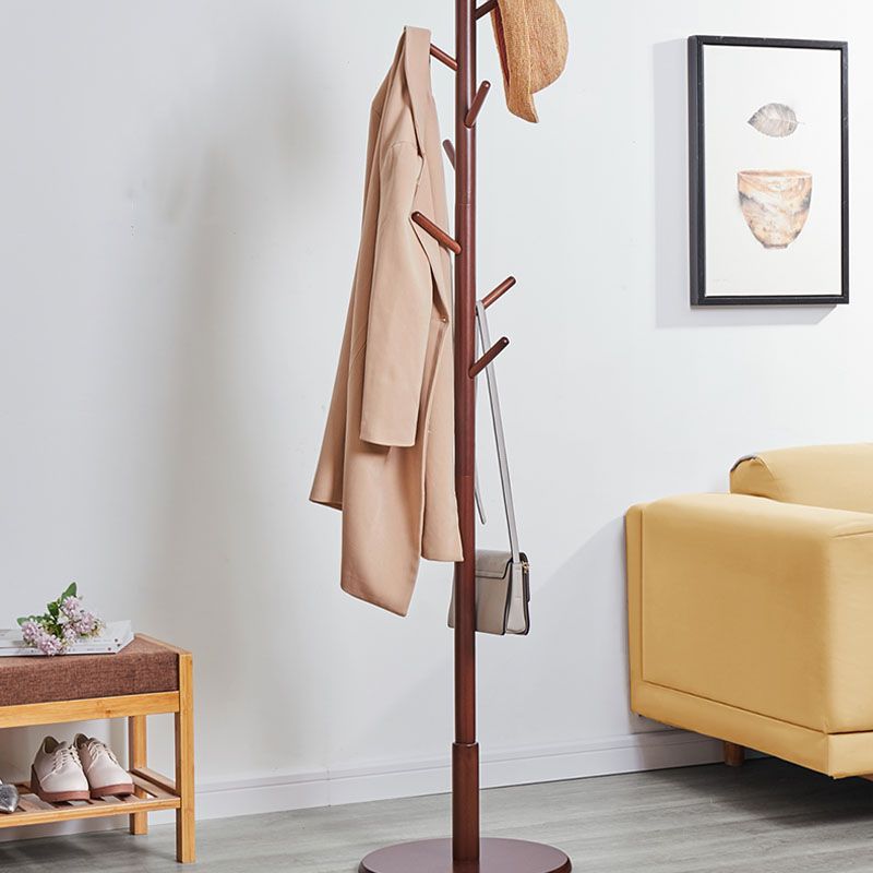 68 "Hall Scandinavian Hall Tree Free Standing Wood Coat Rack