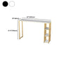 Glam Bar Table Artificial Marble Pub Table with Shelf for Living Room, Only Table Clearhalo 'Bar Furniture' 'Bar Tables' 'bar_tables' 'furn' 'furn_bar_tables' 'Furniture' 'furniture_bar_tables' 'Kitchen & Dining Furniture' 1200x1200_8e40ff47-bd55-469b-a60d-e3071cf6b50d