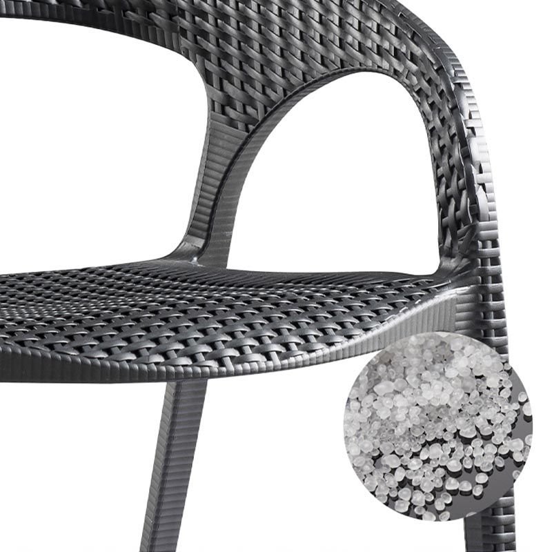Moderne buitenetstoel open rug plastic eetgelegenheid fauteuil
