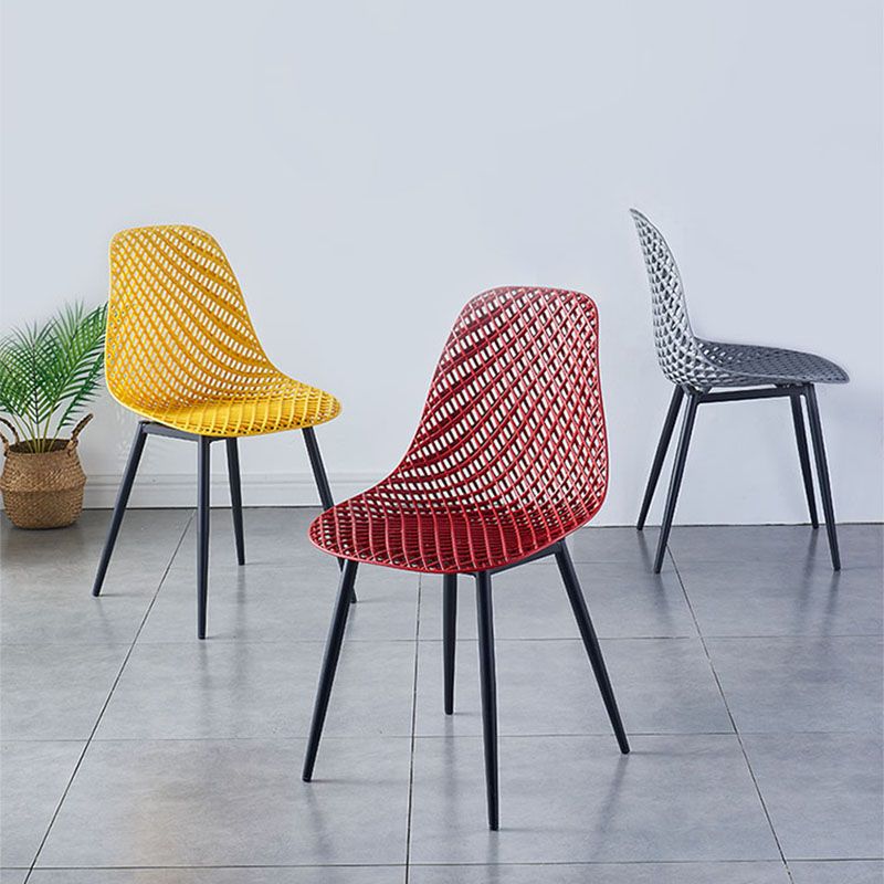 Contemporary Kitchen Chair Dining Armless Side Chair with Metal Legs Clearhalo ' kitchen&dining_furn' 'Dining Chairs' 'Dining Tables & Seating' 'dining_chair' 'Furniture' 'furniture_dining_chair' 'Kitchen & Dining Furniture' 'kitchen' 1200x1200_8e4551ef-e3d9-4ca5-a91b-67d21505d5b1