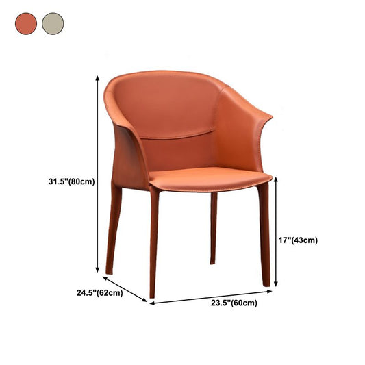 Faux Leather Dining Arm Chair Upholstered Dining Accent Chair