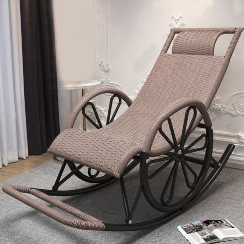 Contemporary Woven Rope Rocker Chair Wicker Rocking Chair for Home ...