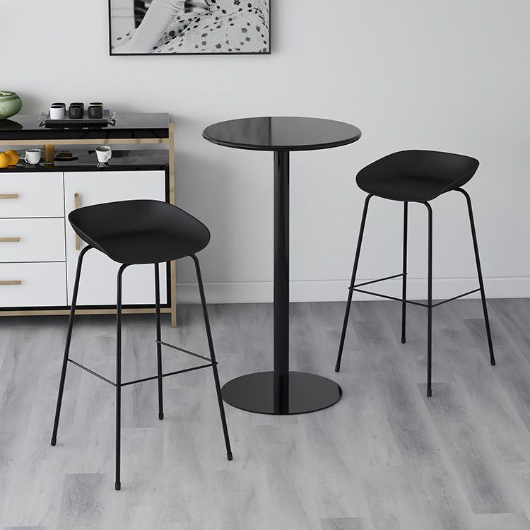 Contemporary Style Bar-stool Plastic Counter Bar Stool with Metal Legs for Kitchen Clearhalo 'Bar Furniture' 'Bar Stools' 'bar_stools' 'furn' 'furn_bar_stools' 'Furniture' 'furniture_bar_stools' 'Kitchen & Dining Furniture' 1200x1200_8e48f58e-4f83-4209-b10f-5f08784a336a