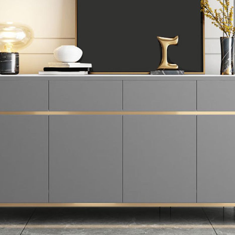 Modern Sideboard Buffet Cabinets Buffet Table with 4-Drawer and 4-Door Clearhalo 'buffet_sideboard' 'Buffets & Sideboards' 'furn' 'furn_buffet_sideboard' 'Furniture' 'Kitchen & Dining Furniture' 1200x1200_8e490e9e-4717-4e38-9b2e-3136b52e5276