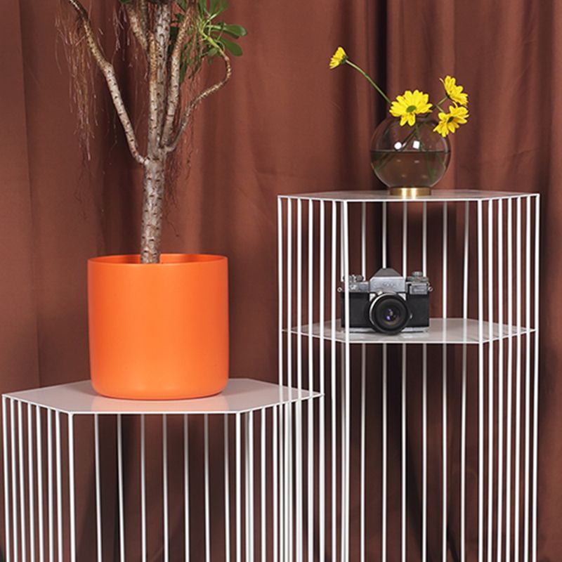 Hexagon Top Side Table Mid-Century Modern Ironcraft Frame End Table Clearhalo 'Coffee & Accent Tables' 'End & Side Tables' 'end_side_tables' 'furn' 'furn_end_side_tables' 'Furniture' 'Living Room Furniture' 1200x1200_8e49b1d8-3a9a-4be9-9292-d579913e717d