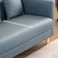 Faux Leather 3-seater  Sofa Tuxedo Arm Stain Resistant 23.62" Wide