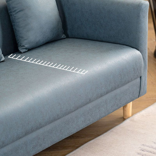 Faux Leder 3-Sitzer-Sofa Smoking Armfärbung 23,62 "breit