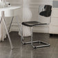 Contemporary Style Armless Chair Plastic Open Back Side Chair with Metal Base