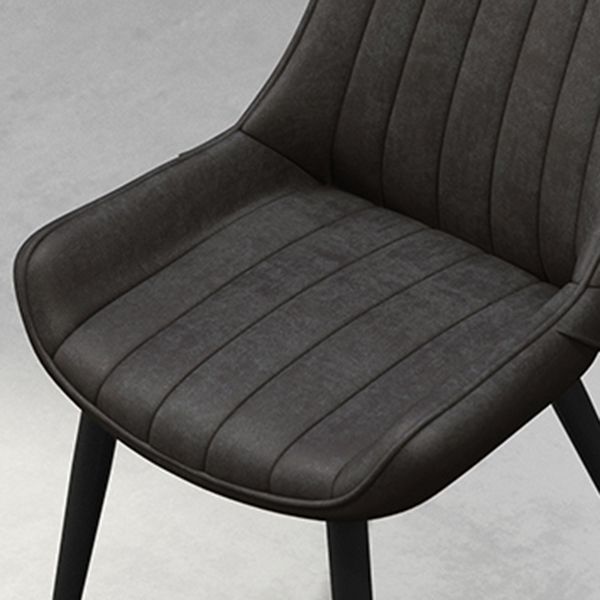 Modern Style Upholstered Armless Dining Chairs Solid Back Side Chairs for Home Use Clearhalo ' kitchen&dining_furn' 'Dining Chairs' 'Dining Tables & Seating' 'dining_chair' 'furn' 'furn_dining_chair' 'Furniture' 'furniture_dining_chair' 'Kitchen & Dining Furniture' 'kitchen' 1200x1200_8e4b3081-b7ab-4ff3-ba2b-0dc4dc120bda