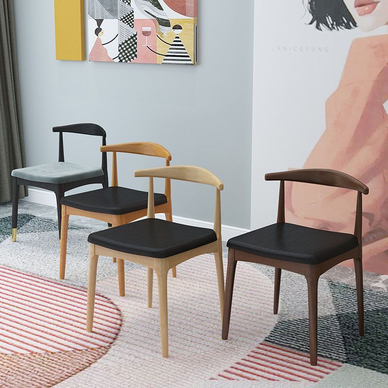 Industrial Design Faux Leather Side Chair Open Back Dining Side Chair Clearhalo 'Dining Chairs' 'Dining Tables & Seating' 'dining_chair' 'furn' 'furn_dining_chair' 'Furniture' 'furniture_dining_chair' 'Kitchen & Dining Furniture' 1200x1200_8e4da1d7-d349-441c-8877-8560ed99a629