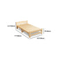 Natural Pine Wood Bed Frame Nordic 21.65" H Folding Bed with Headboard Clearhalo 'Bedroom Furniture' 'Beds' 'furn' 'furn_beds' 'Furniture' 1200x1200_8e4dea1b-a73d-43fd-b569-1146392eefa5