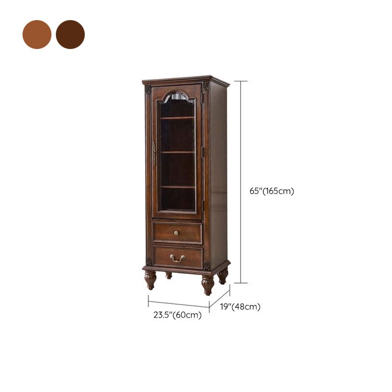Traditional Display Stand Rubberwood Hutch Cabinet for Living Room Clearhalo 'Display & China Cabinets' 'display_china_cabinets' 'furn' 'furn_display_china_cabinets' 'Furniture' 'Kitchen & Dining Furniture' 1200x1200_8e4e63ba-8c28-49a2-b97b-7d29a5186a0c