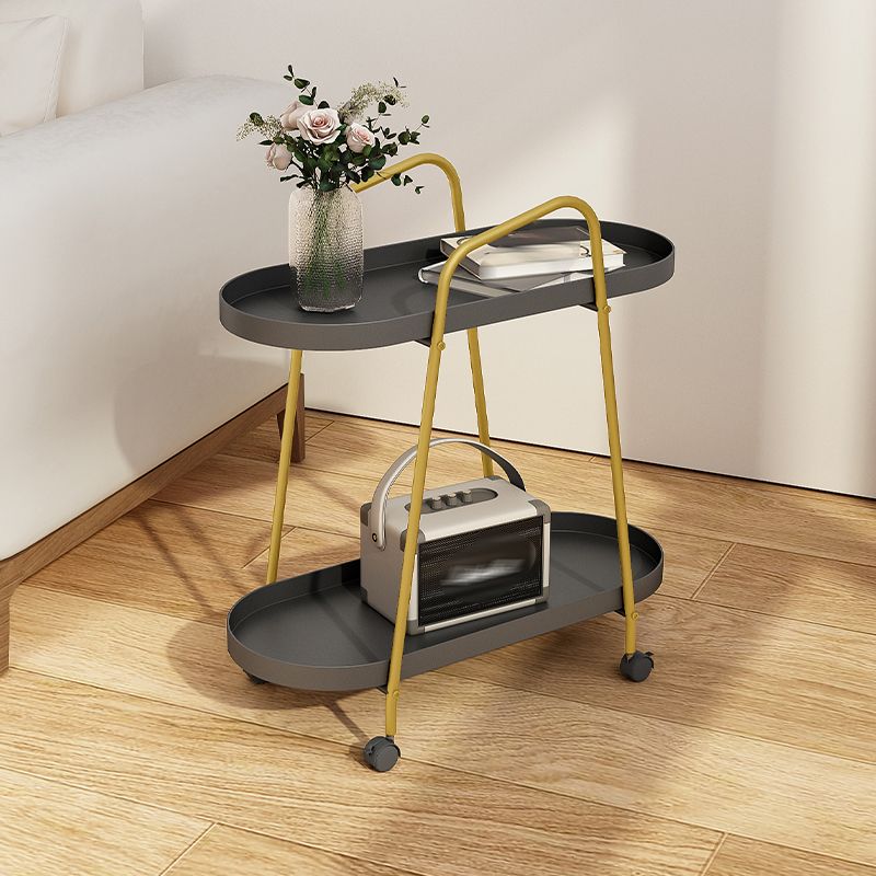 Iron Movable Bookshelf Double Layer Floor Bookcase with Pulley Clearhalo 'Bookcases' 'furn' 'furn_bookcases' 'Furniture' 'furniture_bookcases' 'Office Furniture' 1200x1200_8e4eab36-9f95-4fb4-a37a-080800470be4