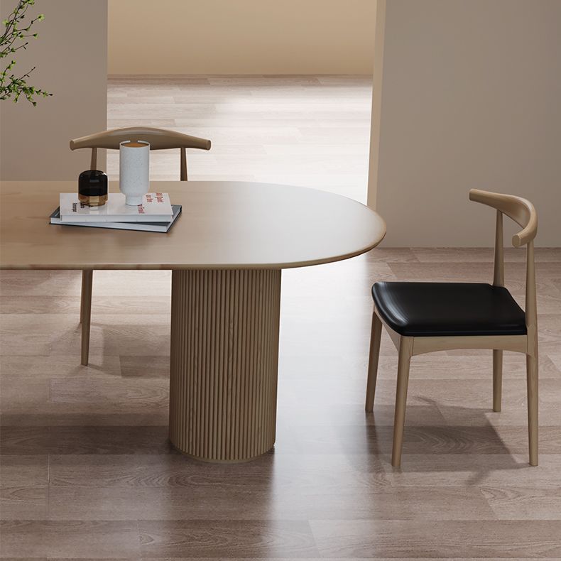 Free Form Pine Wood Dining Table in Nature/Walnut Modern Island Table with 3 Legs Clearhalo ' dining_table' 'Dining Tables & Seating' 'Dining Tables' 'furn' 'furn_dining_table' 'Furniture' 'furniture_dining_table' 'Kitchen & Dining Furniture' 'kitchen&dining_furn' 'kitchen' 'kitchen_dining_table' 1200x1200_8e4ebbc9-5951-43df-bd7e-506851d3415c