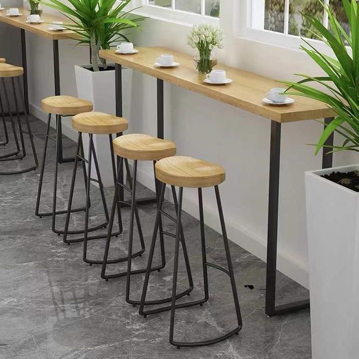 Modern Saddle Seat Bar Stool Wood and Metal Indoor Counter-height Stool Clearhalo 'Bar Furniture' 'Bar Stools' 'bar_stools' 'furn' 'furn_bar_stools' 'Furniture' 'Kitchen & Dining Furniture' 1200x1200_8e506694-e197-4de0-b0ce-bb9dcacf7985