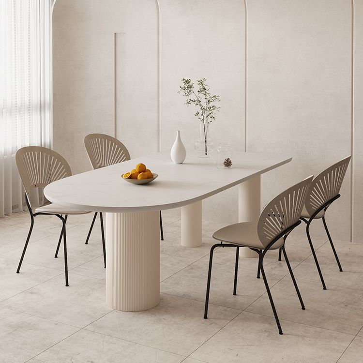Free Form Table Modern Stone Top Dining Table with 3 Legs for Home Clearhalo 'Dining Tables & Seating' 'Dining Tables' 'dining_table' 'furn' 'furn_dining_table' 'Furniture' 'Kitchen & Dining Furniture' 1200x1200_8e507827-6994-4a79-aa96-a4e61532826b